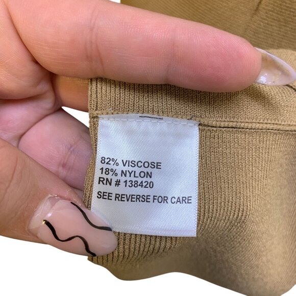 Colorblock Sleeveless A-Line Dress In Tan/Red/Black/White By Etcetera XL - Picture 5 of 6